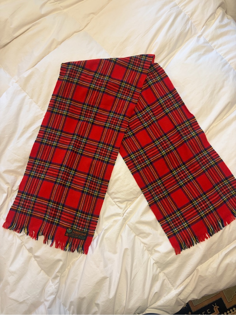 Red Scottish Tartan 100% Wool Scarf